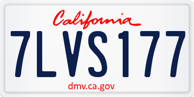 CA license plate 7LVS177