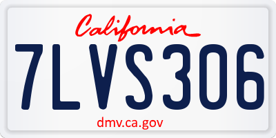 CA license plate 7LVS306