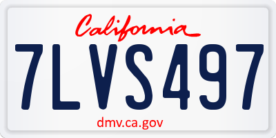 CA license plate 7LVS497