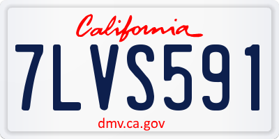 CA license plate 7LVS591