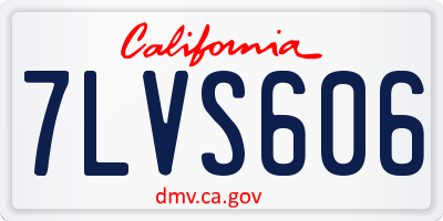 CA license plate 7LVS606