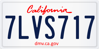 CA license plate 7LVS717