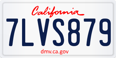 CA license plate 7LVS879