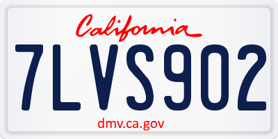 CA license plate 7LVS902
