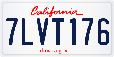 CA license plate 7LVT176