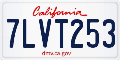 CA license plate 7LVT253
