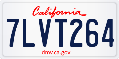 CA license plate 7LVT264