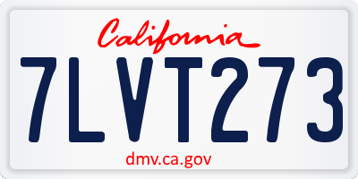 CA license plate 7LVT273