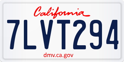 CA license plate 7LVT294