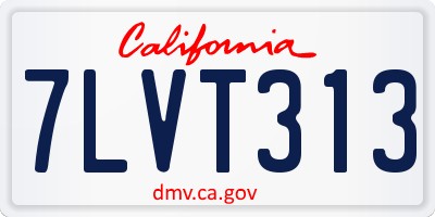 CA license plate 7LVT313