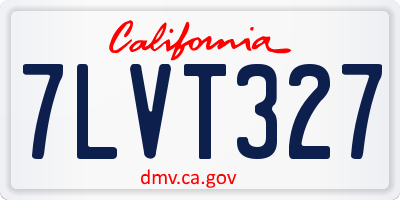 CA license plate 7LVT327