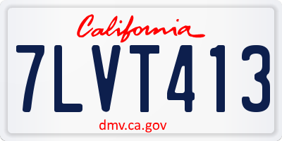 CA license plate 7LVT413