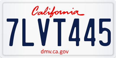 CA license plate 7LVT445
