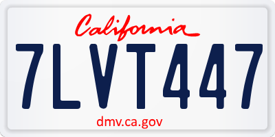 CA license plate 7LVT447