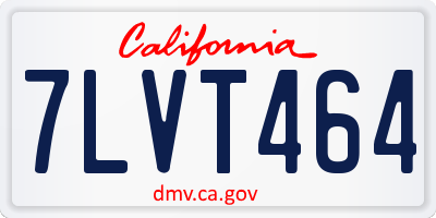 CA license plate 7LVT464