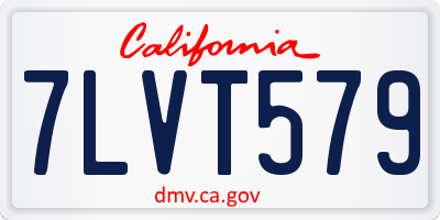 CA license plate 7LVT579