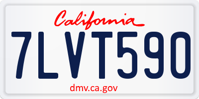 CA license plate 7LVT590