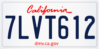 CA license plate 7LVT612