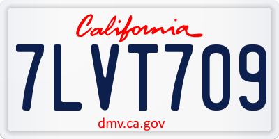 CA license plate 7LVT709