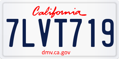 CA license plate 7LVT719