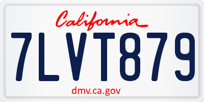 CA license plate 7LVT879