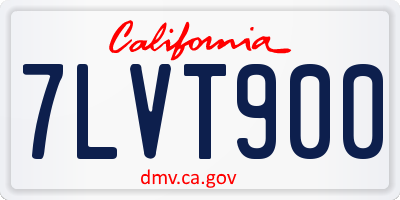 CA license plate 7LVT900