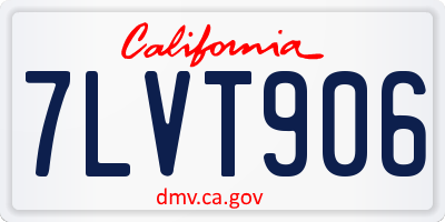 CA license plate 7LVT906