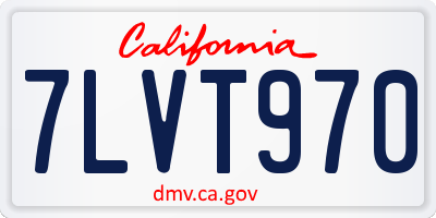 CA license plate 7LVT970