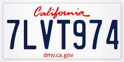 CA license plate 7LVT974