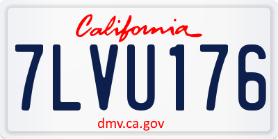 CA license plate 7LVU176