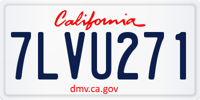 CA license plate 7LVU271
