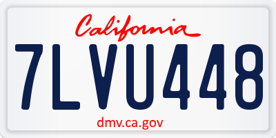 CA license plate 7LVU448