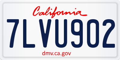 CA license plate 7LVU902