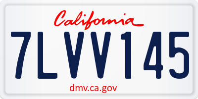 CA license plate 7LVV145