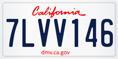 CA license plate 7LVV146