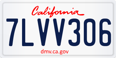 CA license plate 7LVV306