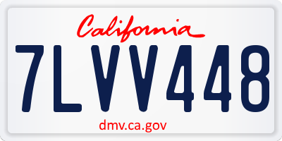 CA license plate 7LVV448