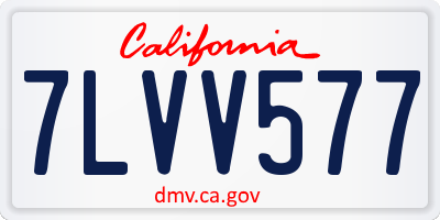 CA license plate 7LVV577