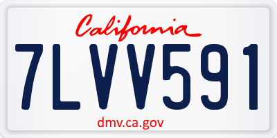 CA license plate 7LVV591