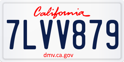 CA license plate 7LVV879