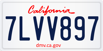 CA license plate 7LVV897