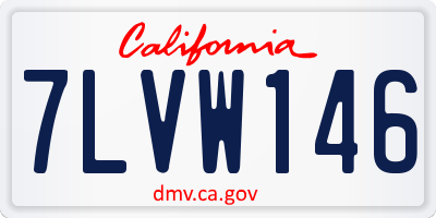CA license plate 7LVW146