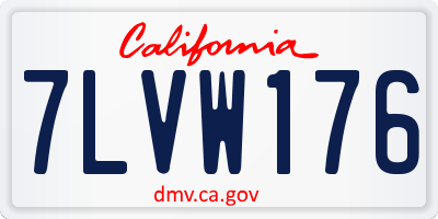 CA license plate 7LVW176