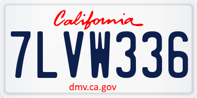 CA license plate 7LVW336