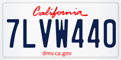 CA license plate 7LVW440
