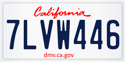 CA license plate 7LVW446