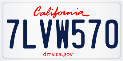 CA license plate 7LVW570