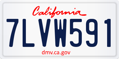 CA license plate 7LVW591