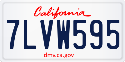 CA license plate 7LVW595