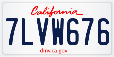 CA license plate 7LVW676